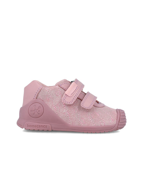 Biomecanics Kids Sneakers High Anatomic with Scratch Pink