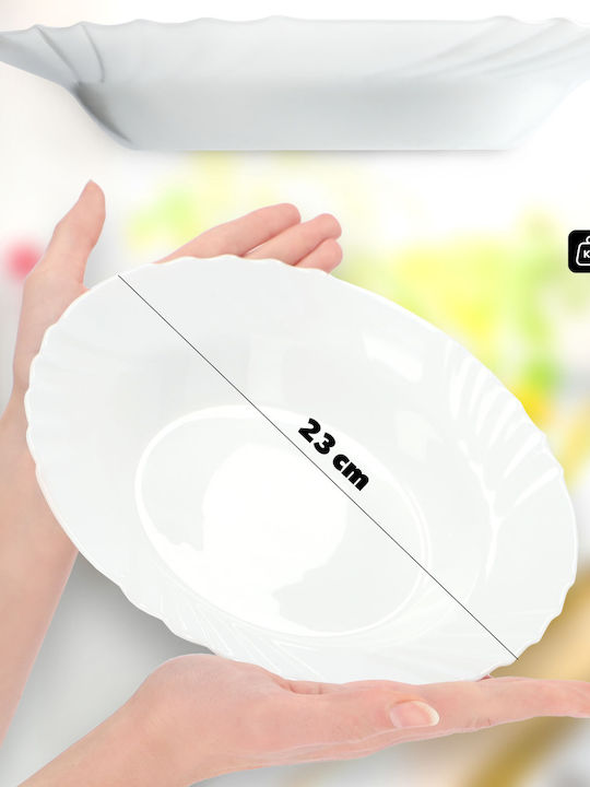 Kadax Plate Soup White with Diameter 23cm
