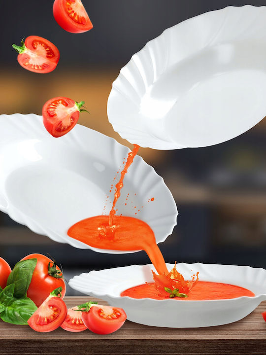 Kadax Plate Soup White with Diameter 23cm