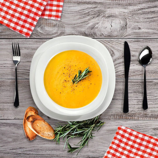 Kadax Plate Soup Oval White 23x23cm 6pcs