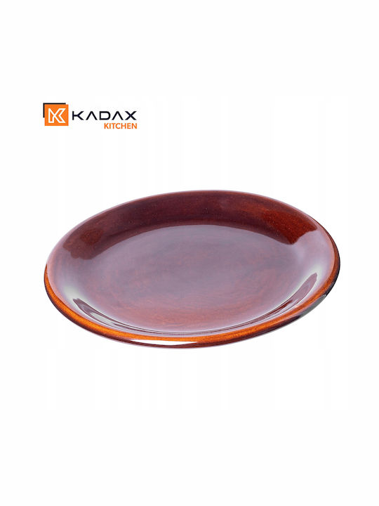 Kadax Πιάτο Βαθύ Κεραμικό Καφέ με Διάμετρο 24cm 2τμχ