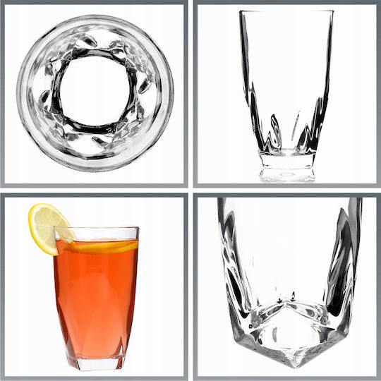 Kadax Set Brillen Wasser Glas 440ml 6 Stück