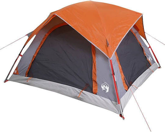 vidaXL Camping Tent Igloo Orange 3 Seasons for 4 People 218x218x135cm
