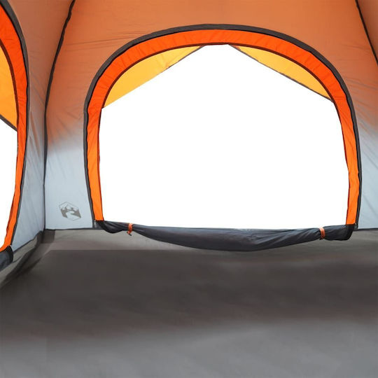 vidaXL Camping Tent Igloo Orange 3 Seasons for 4 People 218x218x135cm