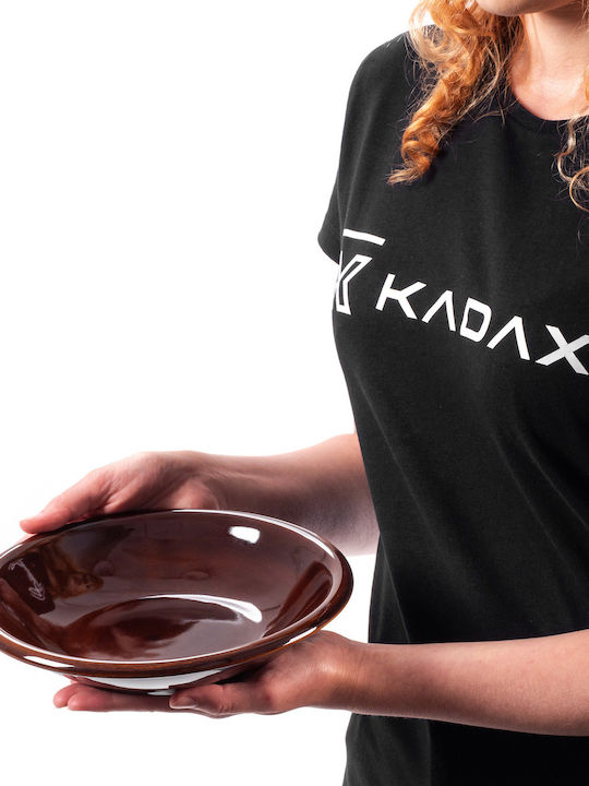 Kadax Plate Soup Ceramic Brown with Diameter 23cm 6pcs