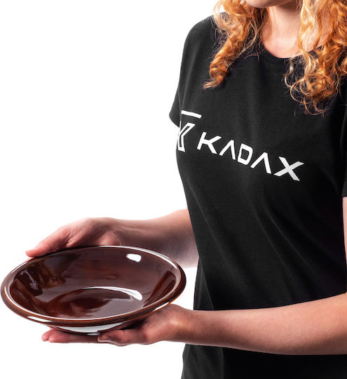 Kadax Πιάτο Βαθύ Κεραμικό Καφέ με Διάμετρο 23cm 6τμχ