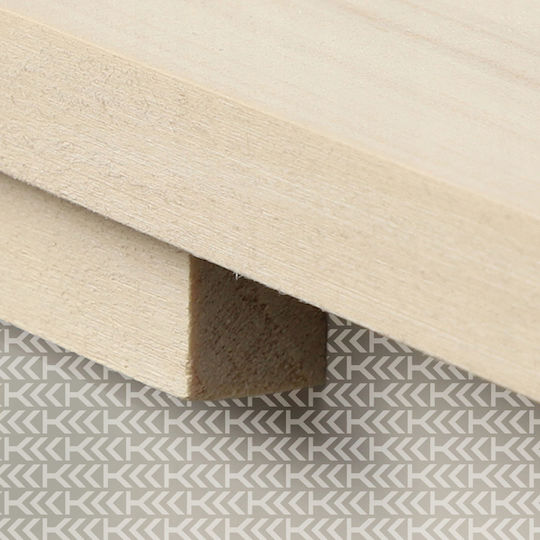 Kadax Schneidebrett Hölzernes Beige 53x40cm 1Stück