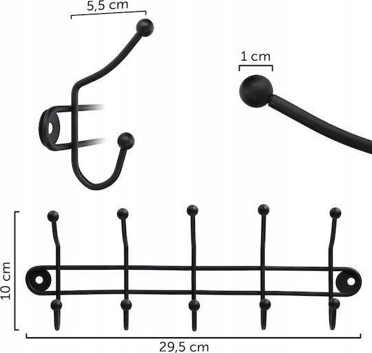 Kadax Industrial Μεταλλική 10 Θέσεων 29.5x10cm 2τμχ Kadax Industrial Μεταλλική 10 Θέσεων 29.5x10cm 2τμχ