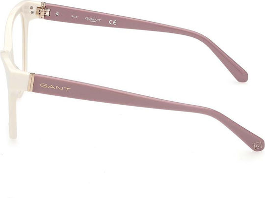 Gant Plastic Eyeglass Frame Butterfly White GA4113 025