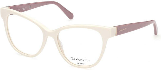Gant Plastic Eyeglass Frame Butterfly White GA4113 025