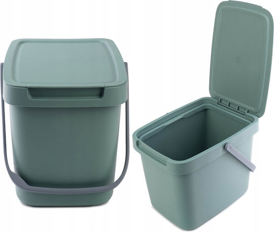 Kadax Coș de Gunoi Plastic Verde 6lt 1buc
