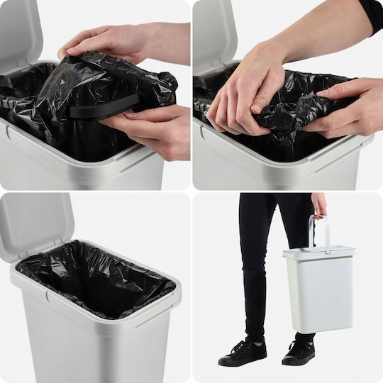 Kadax Waste Bin for Cabinet Plastic Grey 12lt
