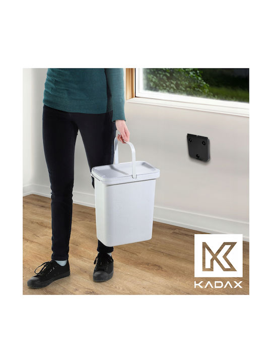 Kadax Κάδος Ανακύκλωσης Πλαστικός για Ντουλάπι Γκρι 12lt