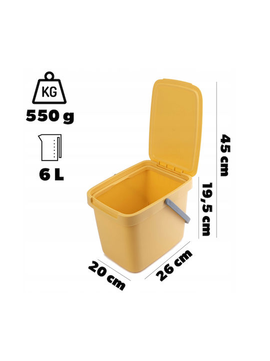 Kadax Coș de Gunoi Plastic Verde 6lt 1buc