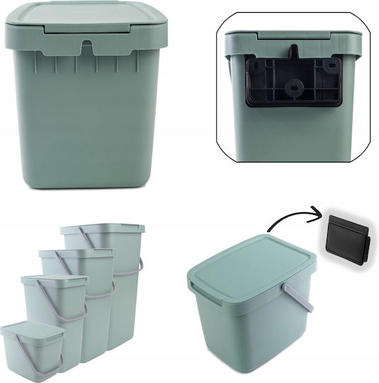 Kadax Coș de Gunoi Plastic Verde 6lt 1buc