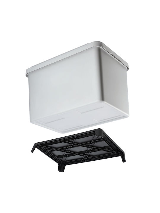 Kadax Coș de Gunoi Plastic pentru Dulap Gri 10lt 4buc