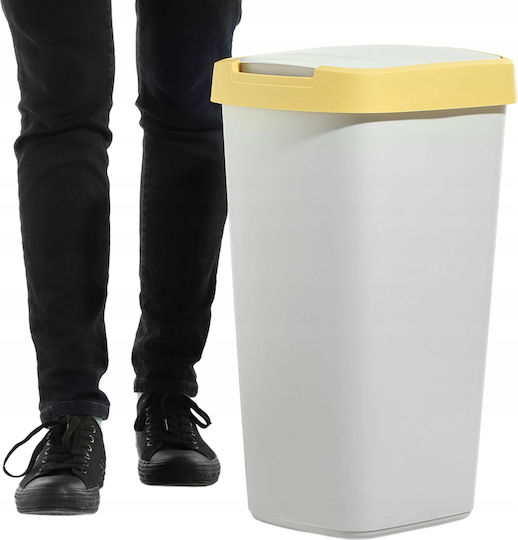 Kadax Coș de Gunoi Plastic Alb 25lt 1buc
