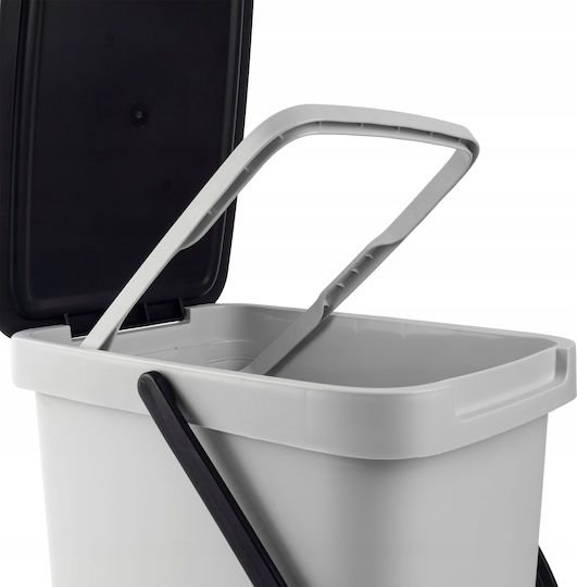 Kadax Coș de Gunoi Plastic Gri 6lt 1buc