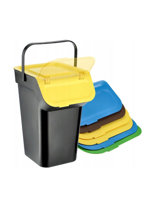 Kadax Coș de Gunoi Plastic Negru 25lt 1buc