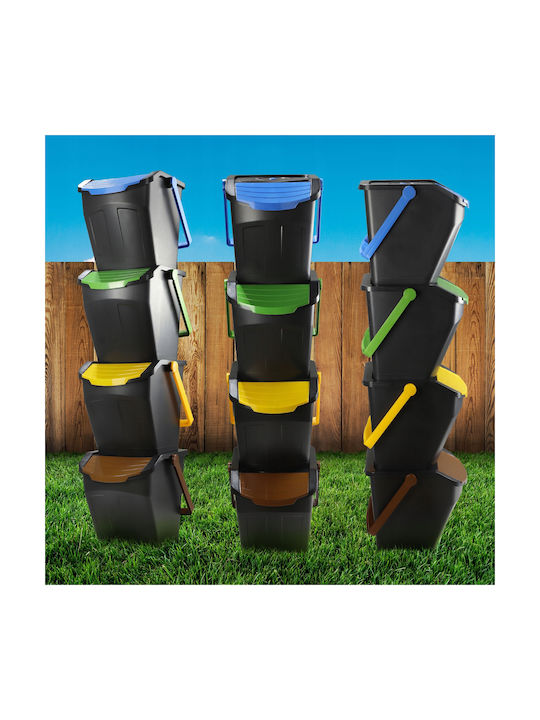 Kadax Coș de Reciclare Plastic Multicolor 25lt 1buc