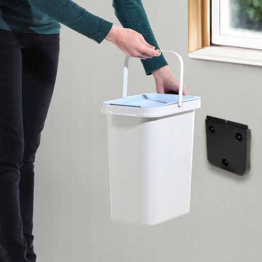 Kadax Κάδος Απορριμμάτων Πλαστικός Push Γκρι 12lt