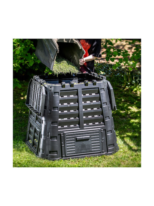 Kadax Coș de Gunoi Plastic Negru 1buc