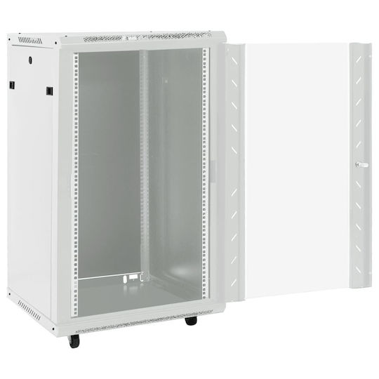 vidaXL Επιδαπέδια Καμπίνα Rack 18U 60x60x100cm Μαύρο 3307632