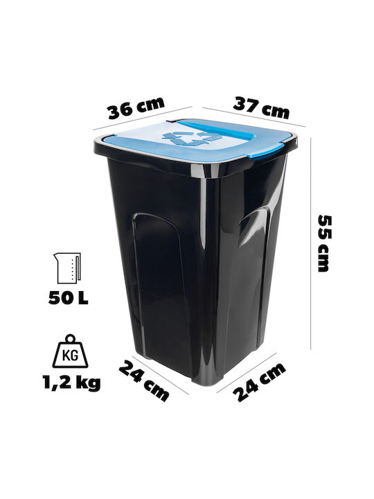 Kadax Coș de Gunoi Plastic Albastru 50lt 1buc