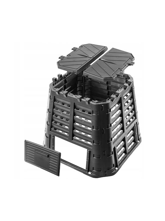Kadax Coș de Gunoi Plastic Negru 1buc
