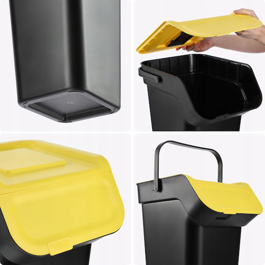 Kadax Waste Bin Waste Plastic Black 25lt 1pcs