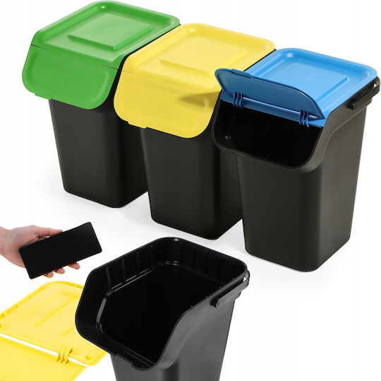 Kadax Waste Bin Waste Plastic Black 25lt 1pcs