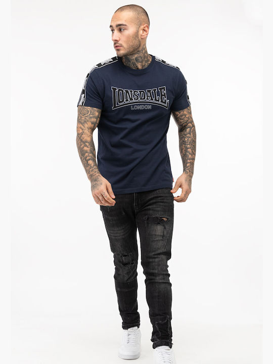 Lonsdale Herren T-Shirt Kurzarm Navy/black/white