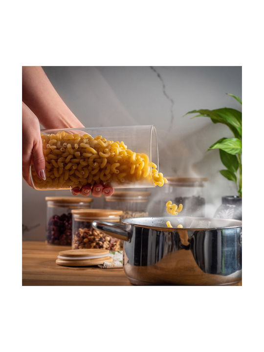 Kadax Vase Pasta with Lid Glass Transparent 1400ml