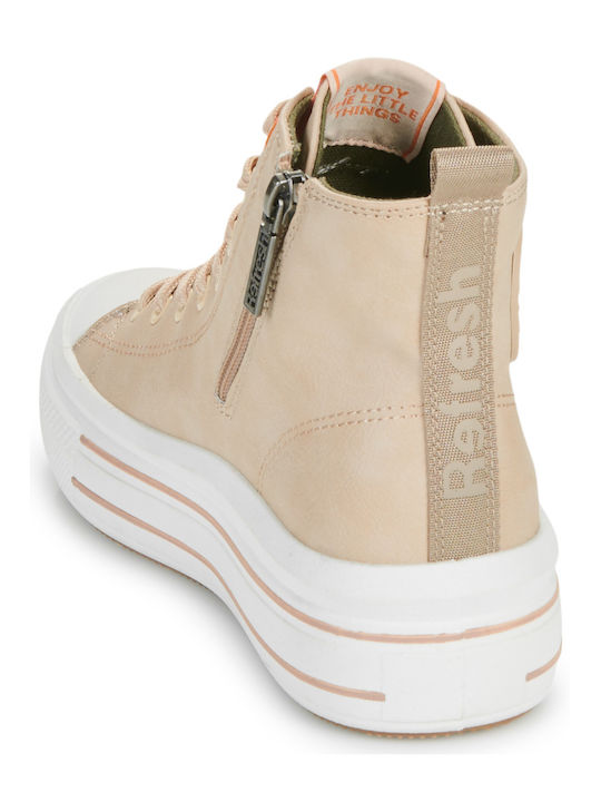 Flatforms Boots Beige