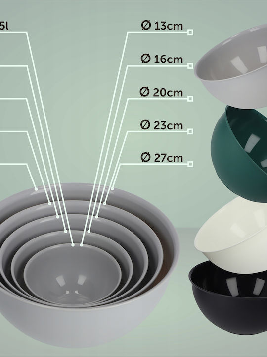 Kadax Plastic Salad Bowl Gray