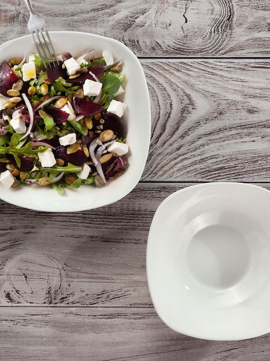 Kadax Glass Salad Bowl White 6pcs