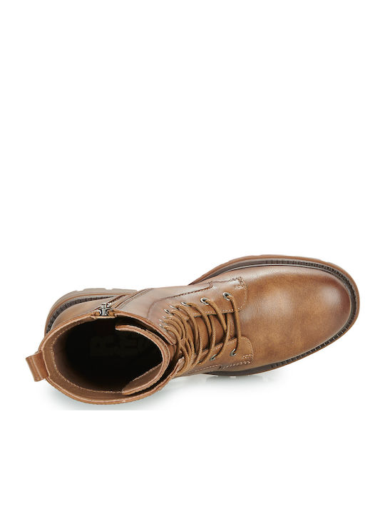 Women's Ankle Boots with Medium Heel Brown