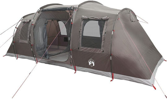 vidaXL Campingzelt Tunnel Braun für 6 Personen 564x240x205cm