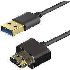 Cablu HDMI de sex masculin - USB-A 3m Negru