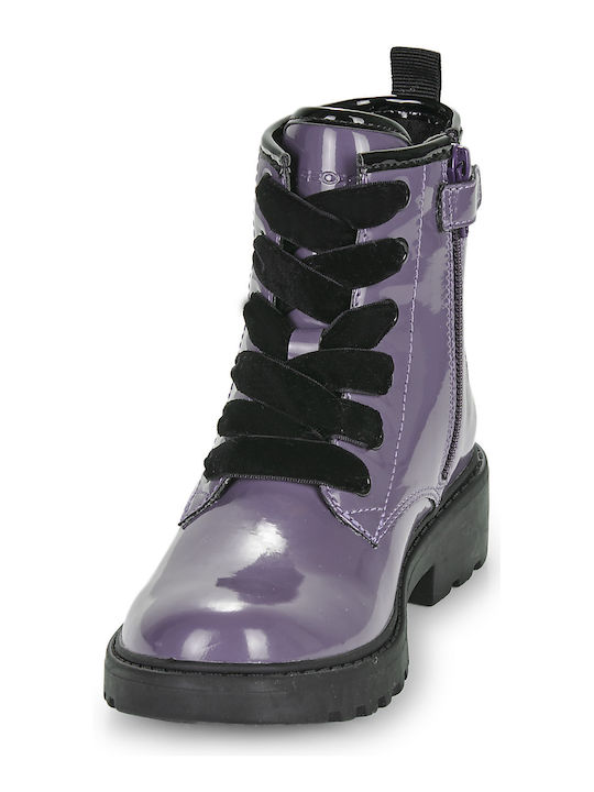J Casey Kids Boots with Zipper Purple