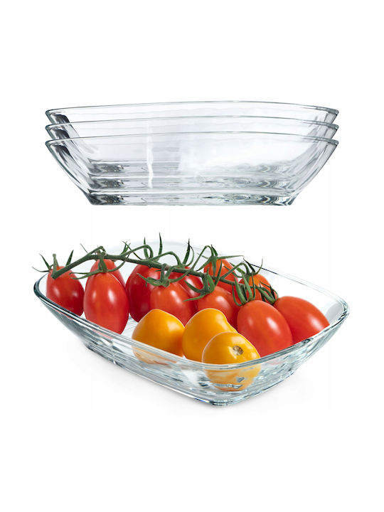 Kadax Serving Bowl Round Glass Transparent 4pcs