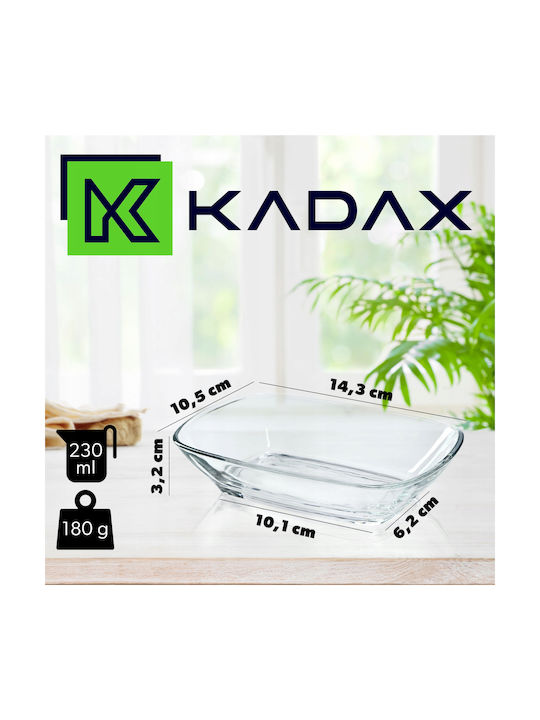 Kadax Μπωλ Σερβιρίσματος Στρογγυλό Γυάλινο Διάφανο 2τμχ 5903699482377