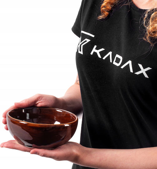 Kadax Servierschüssel Rund Keramik Braun