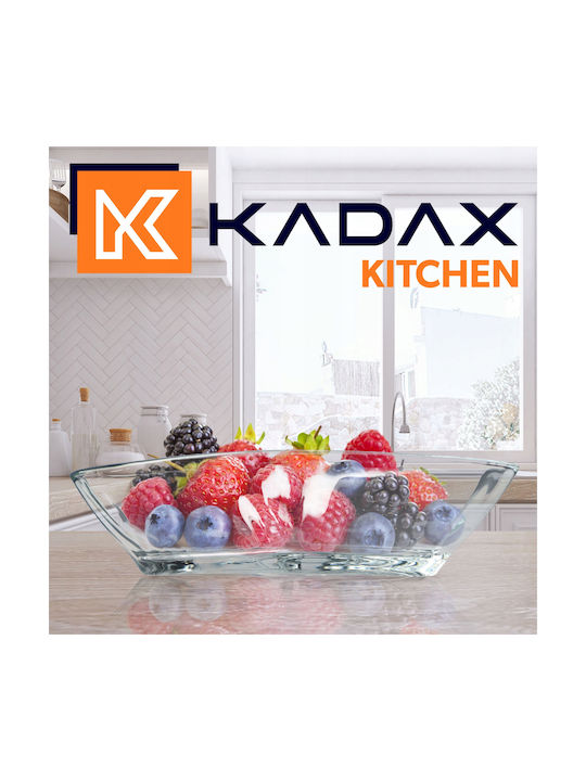 Kadax Serving Bowl Round Glass Transparent 4pcs