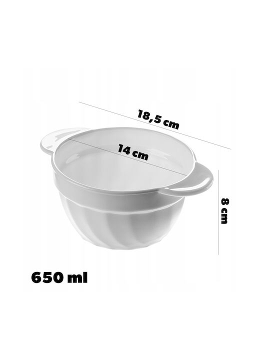 Kadax Serving Bowl Round White with Diameter 18.5cm 12pcs