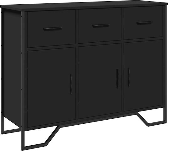 Мебели за съхранение от дърво & метал Black 97x32.5x74.5см