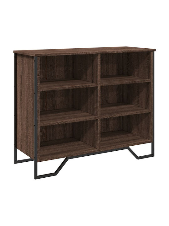 Sideboard made of Wood & Metal Brown Oak 91x35.5x74.5cm