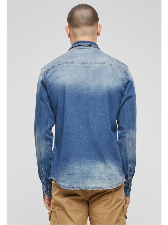 Denim Cămașă Albastru