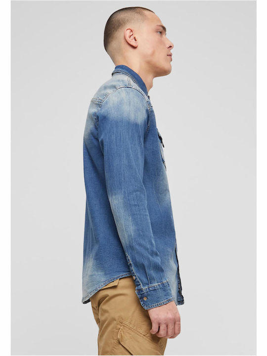 Denim Cămașă Albastru