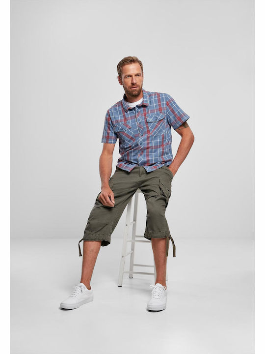 Cotton Shirt Red / Blue